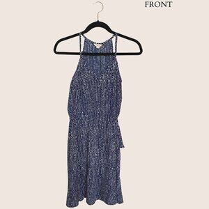 LUCKY BRAND DENIM | Blue Dot Dress with V Neckline | SIZE: X Small